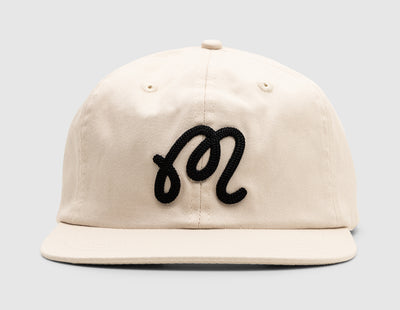 Malbon Script Chainstitch Painters Hat / Ivory