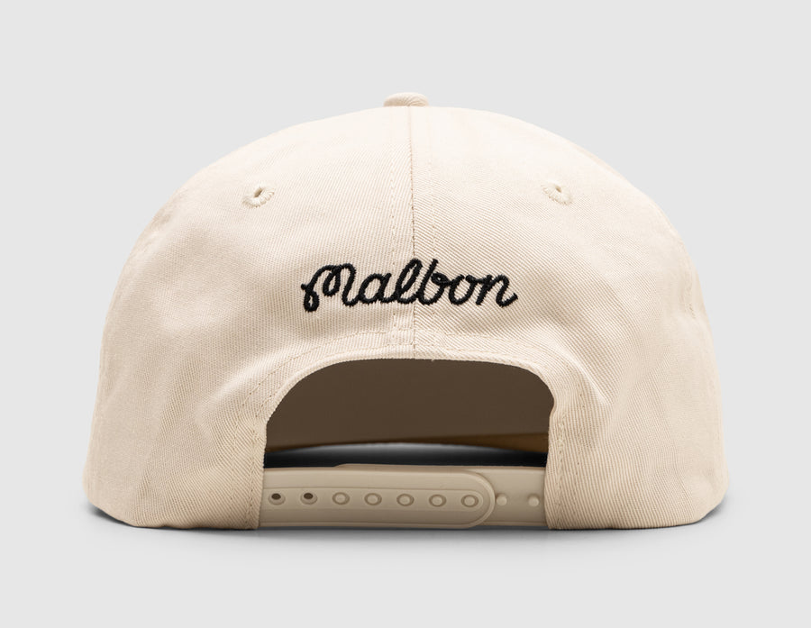 Malbon Script Chainstitch Painters Hat / Ivory