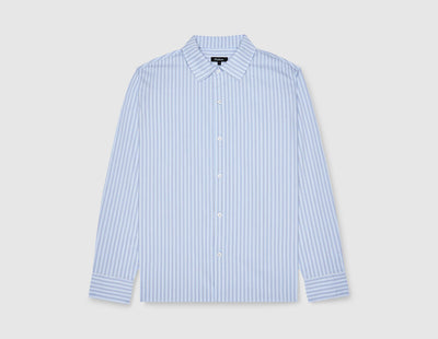 Malbon Lunedi Cotton Poplin Shirt / Light Blue