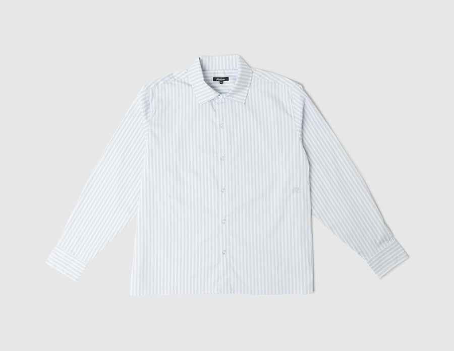 Malbon Lunedi Cotton Poplin Shirt / Light Blue