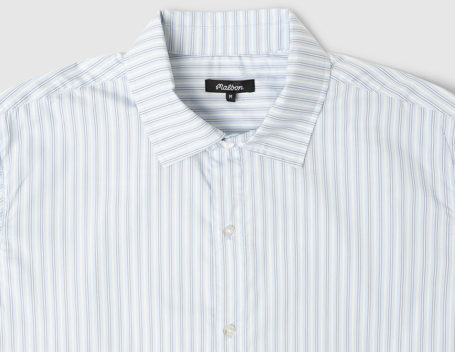 Malbon Lunedi Cotton Poplin Shirt / Light Blue