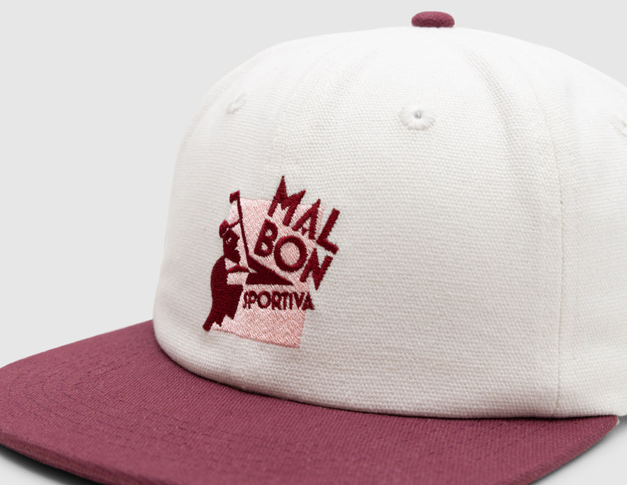 Malbon Sportiva Painters Cap Ivory / Vino