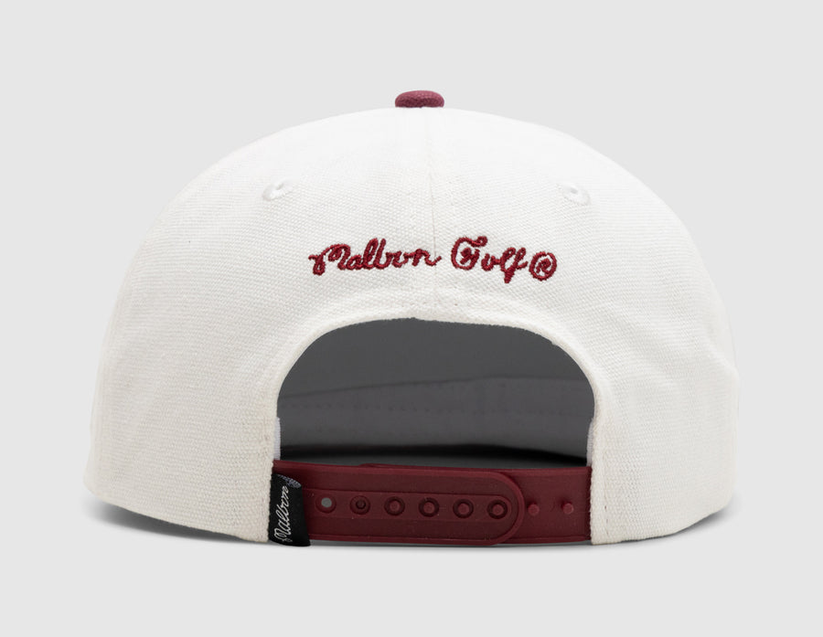 Malbon Sportiva Painters Cap Ivory / Vino