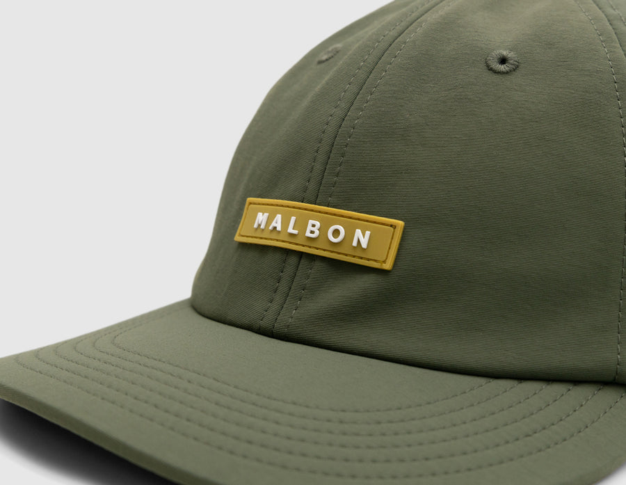 Malbon Block Nylon Packable Hat / Cypress Green