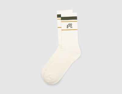 Malbon Sportiva Socks / Cream