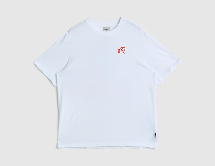 Malbon Bermuda Rooster T-Shirt / White