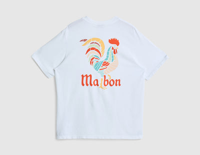 Malbon Bermuda Rooster T-Shirt / White