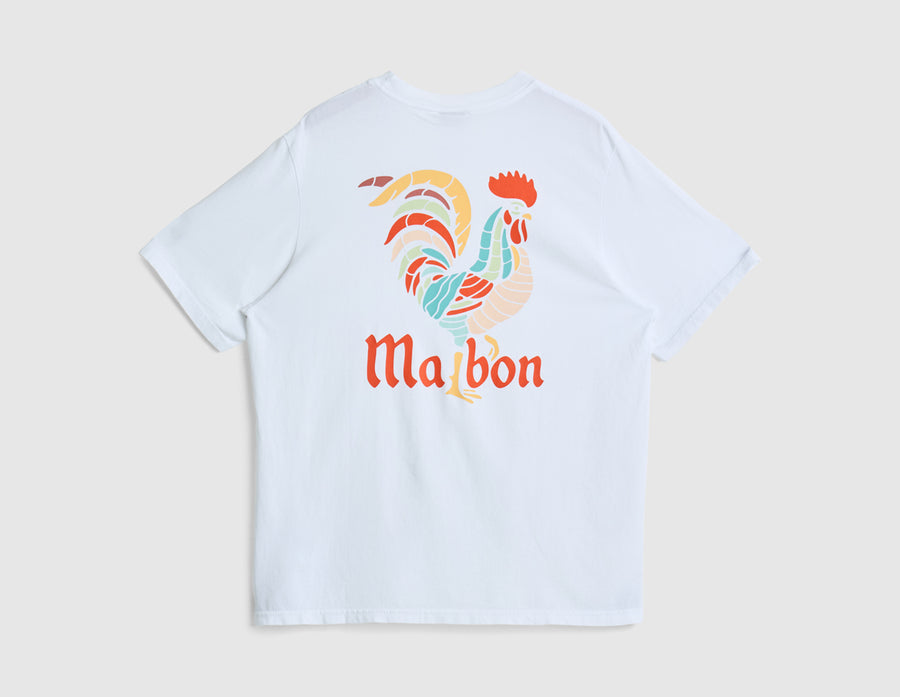 Malbon Bermuda Rooster T-Shirt / White