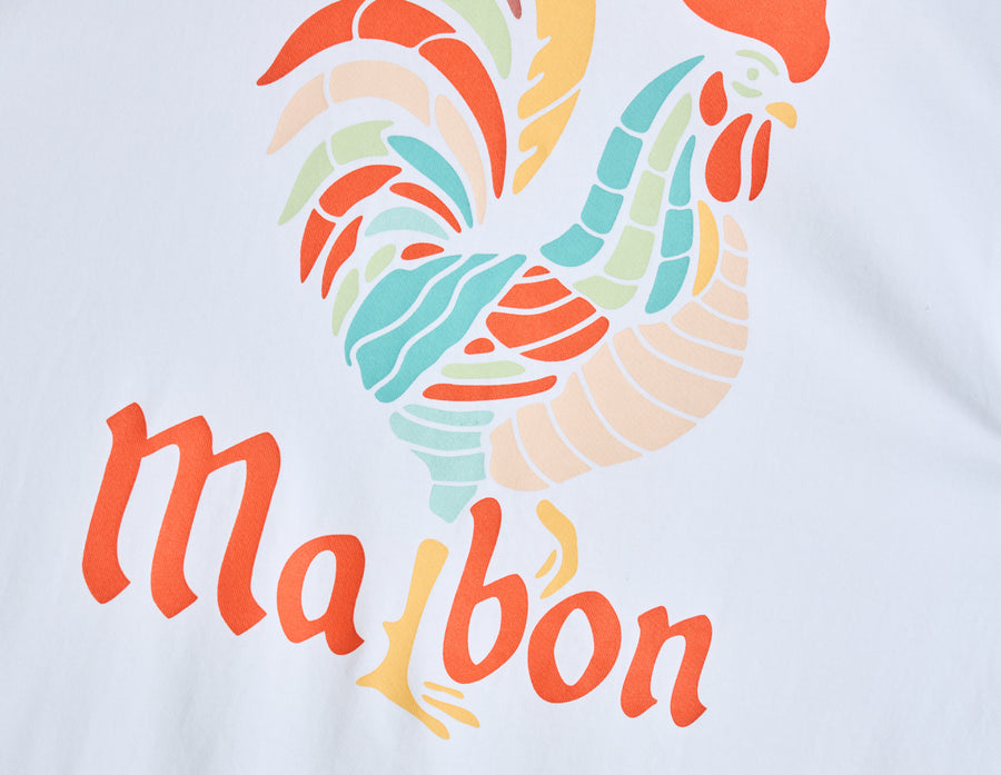 Malbon Bermuda Rooster T-Shirt / White
