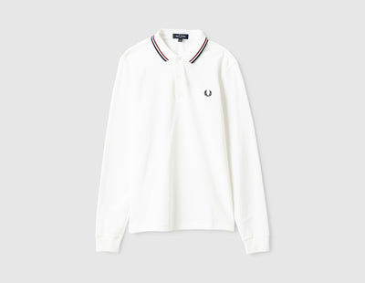 Fred Perry Longsleeve Twin Tipped Shirt White