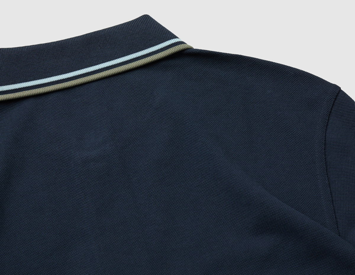 Fred Perry Long Sleeve Twin Tipped Shirt / Dark Airforce