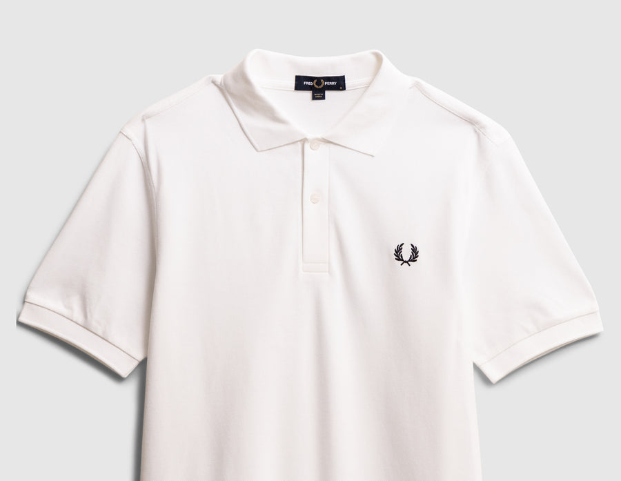 Fred Perry Plain Polo Shirt / White