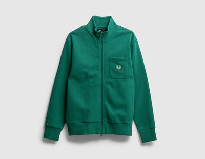 Fred Perry Zip Through Sweatshirt Green