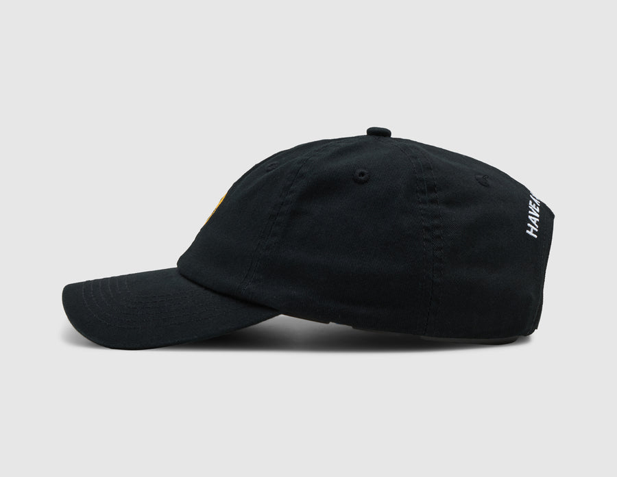 Market Smiley Badge 6 Panel Hat / Black