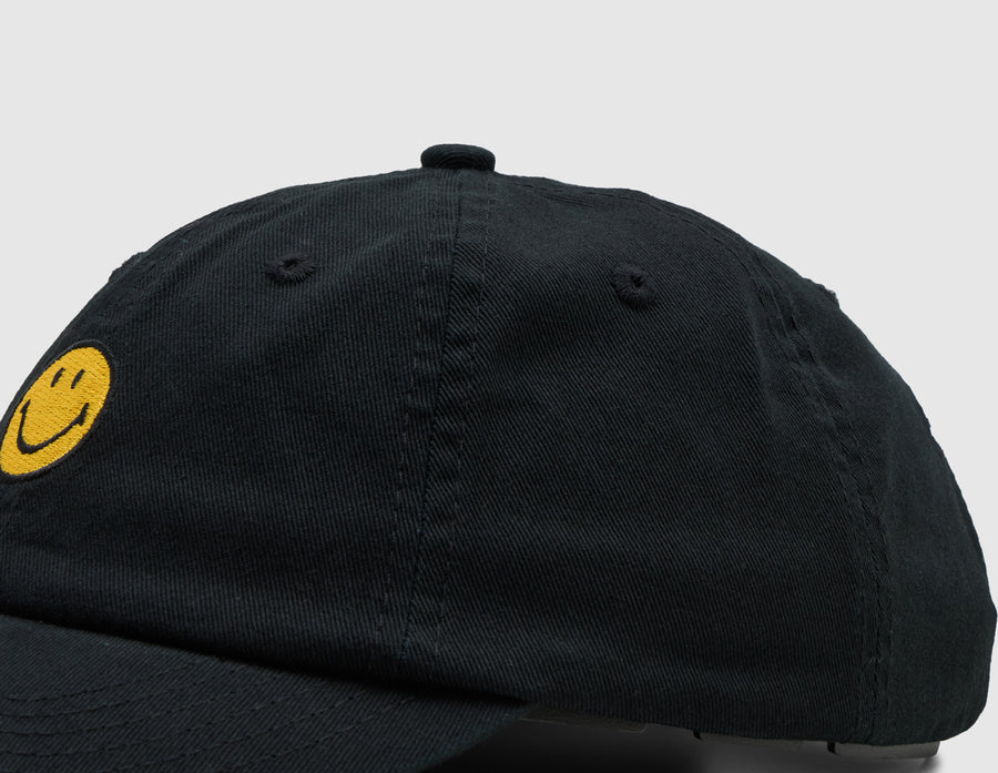 Market Smiley Badge 6 Panel Hat / Black