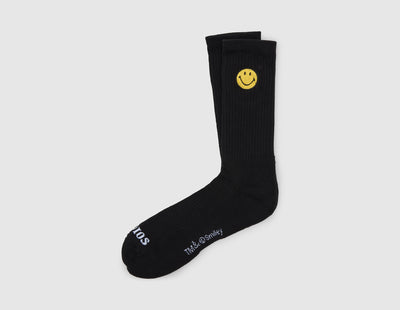 Market Smiley Badge Socks / Black