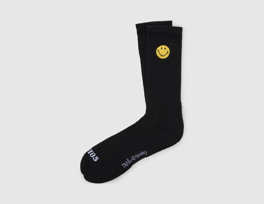 Market Smiley Badge Socks / Black