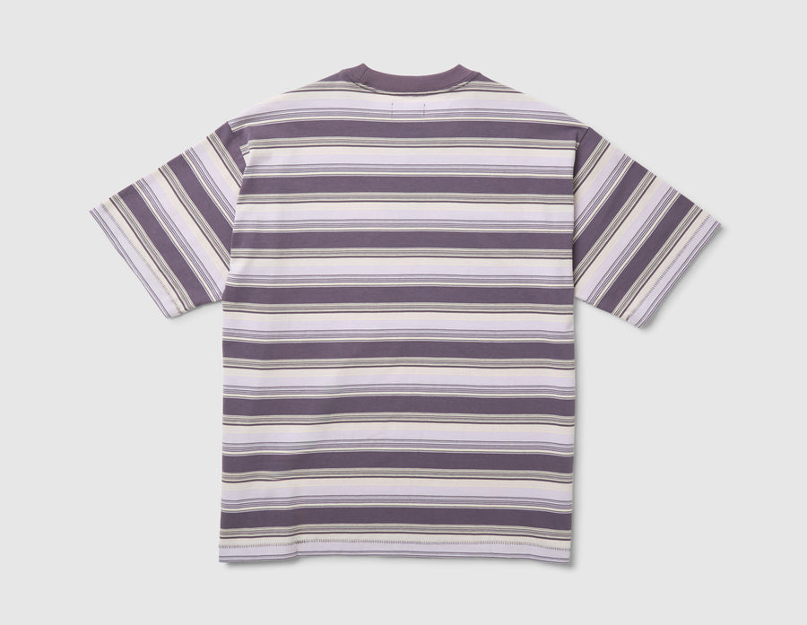 Market Smiley Lockup Striped T-Shirt / Lavender