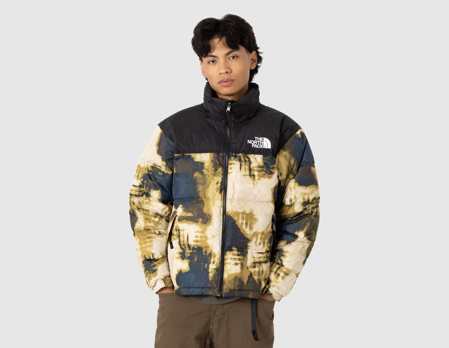 The North Face Men s 1996 Retro Nuptse Jacket Midnight Petrol Tnf Bleach Dye Print Tnf Black Size Small