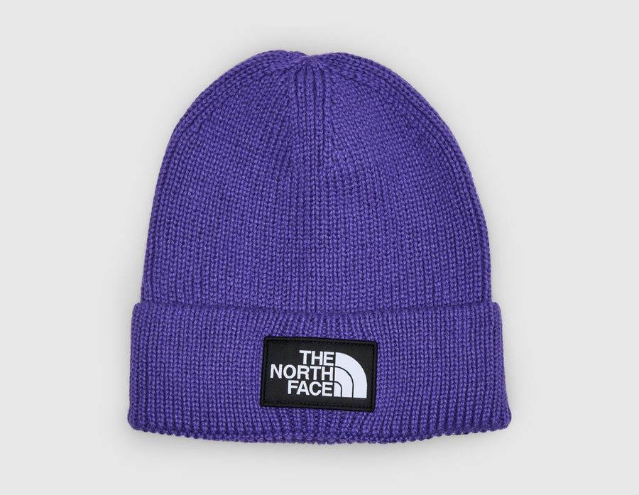 The North Face Logo Box Cuffed Beanie / Peak Purple