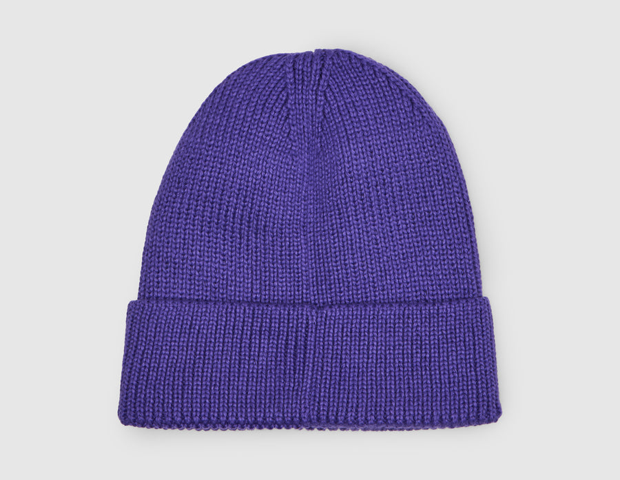 The North Face Logo Box Cuffed Beanie / Peak Purple