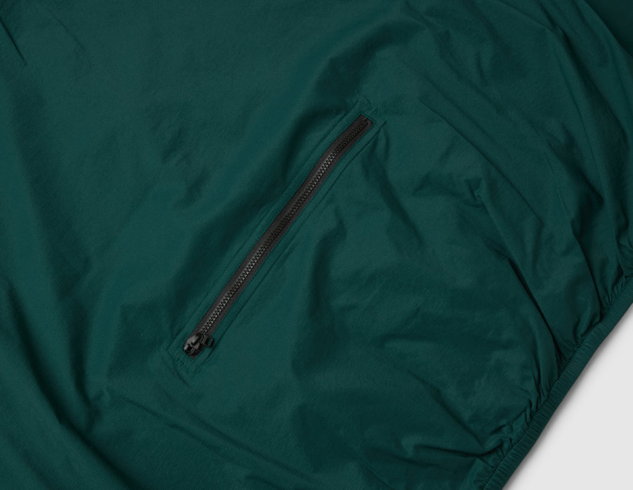 The North Face Red Box Packable Hooded Wind Jacket / Hunter Green