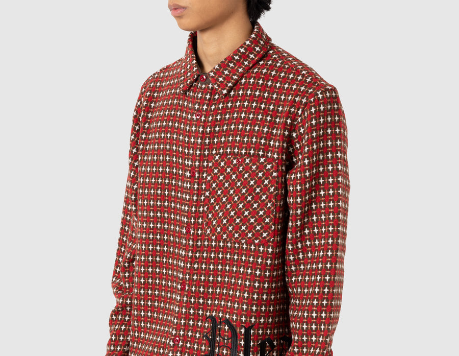 Pleasures Cross Work Shirt / Red