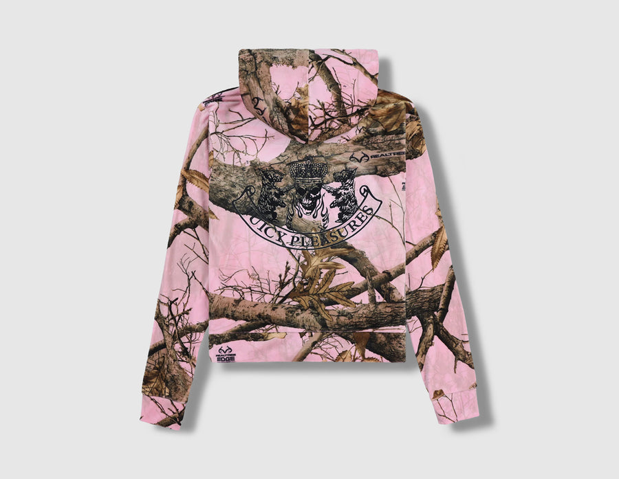 Pleasures x Juicy Couture Women's Realtree Velour Robertson Hoodie / Pink Edge