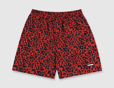 Pleasures Active Shorts Red