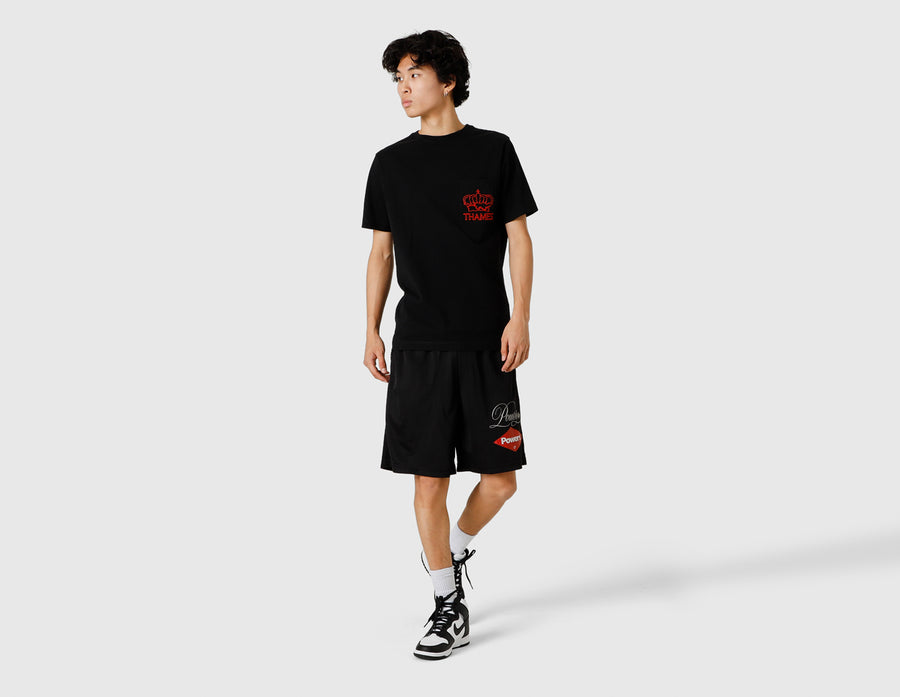 Powers Diamond Script Mesh Shorts / Black