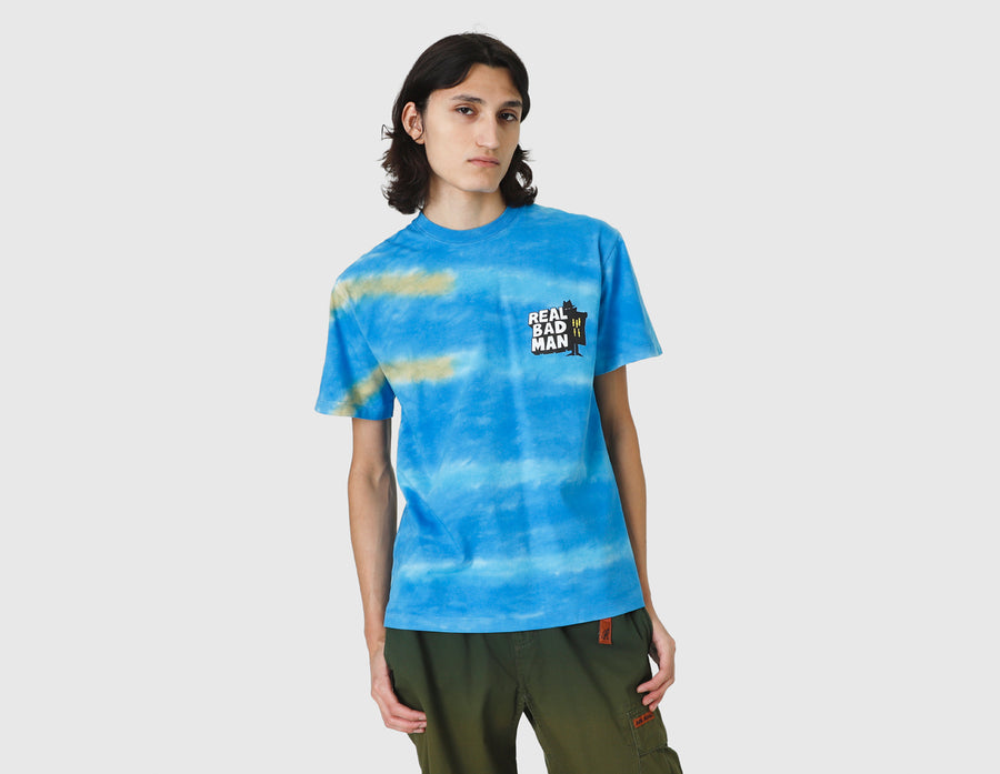 Real Bad Man x Gramicci Future Days T-shirt / Blue Tie Dye