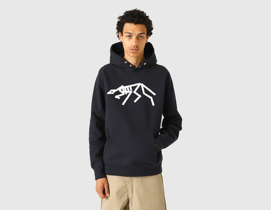 Raised by Wolves AG Stalk Heavyweight Snap Pullover Hoodie / Navy