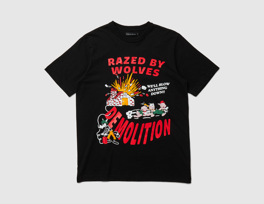 Raised By Wolves Razed T-Shirt Black