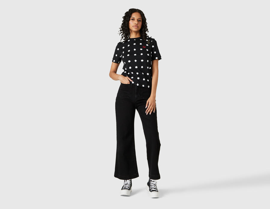 Fred Perry x Amy Winehouse Spot Print T-shirt / Black