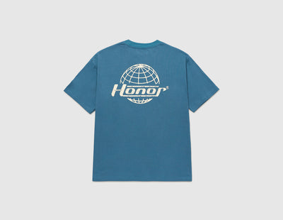 Honor The Gift Globe Logo T-shirt / Blue