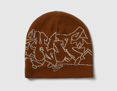 HUF Outlines Skull Beanie / Russet