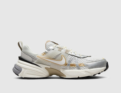 Nike Women's V2K Run White / White Khaki - Metallic Silver - Sneakers