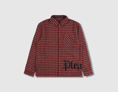 Pleasures Cross Work Shirt / Red