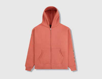 Pleasures OE Zip Up Hoodie / Rust