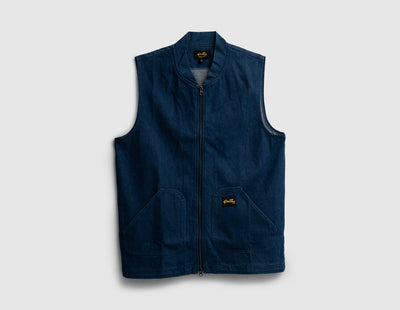 Stan Ray Work Vest / Indigo Denim 12oz