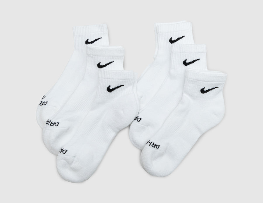 Nike Everyday Plus Cushioned Training Ankle Socks (6 Pack) White / Black