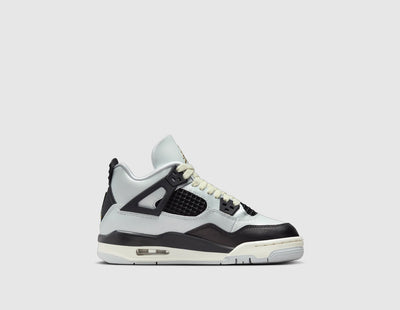 Jordan 4 Retro GS Pure Platinum / Metallic Gold - Black - Low Top