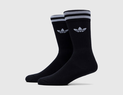adidas Originals Solid Crew Socks - 3 Pack Black / White