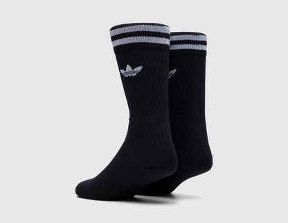 adidas Originals Solid Crew Socks - 3 Pack Black / White