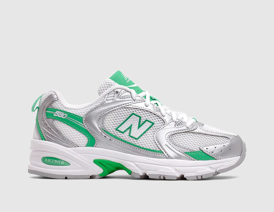New Balance 530 Silver Metallic / Green Apple