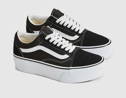 Vans Old Skool Stackform Suede / Canvas Black - True White