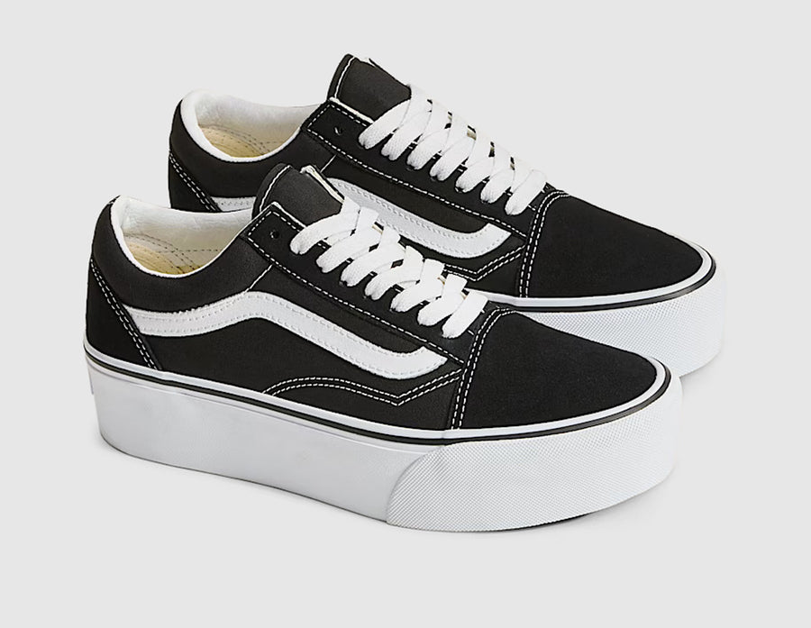 Vans Old Skool Stackform Suede / Canvas Black - True White