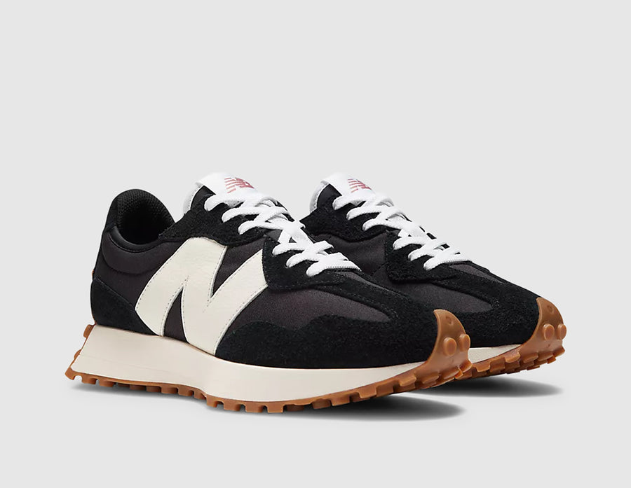 New Balance Women's 327 Black / White - Mineral Red