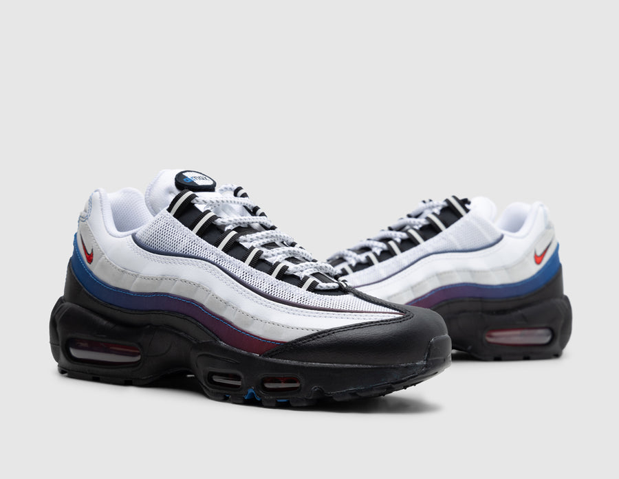 Nike Air Max 95 PRM White / University Red - Blue Jay