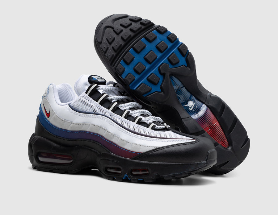 Nike Air Max 95 PRM White / University Red - Blue Jay
